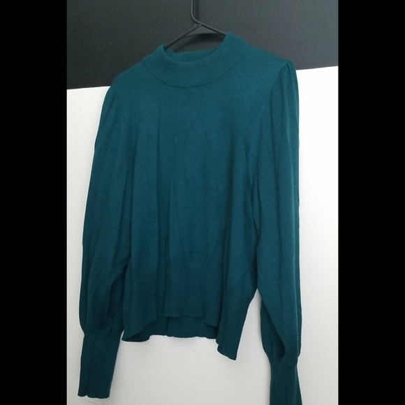 🆕️ LISTING!! EXPRESS MOCK NECK BALLOON SLEEVE SWEATER TOP - Picture 8 of 11